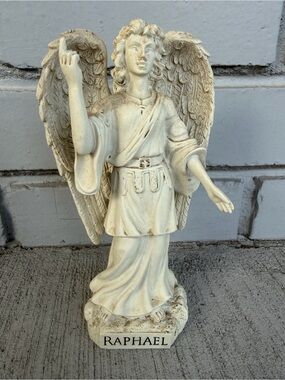 AngelStar Archangel Raphael 7” Guardian Angel Resin Statue Religious Decor